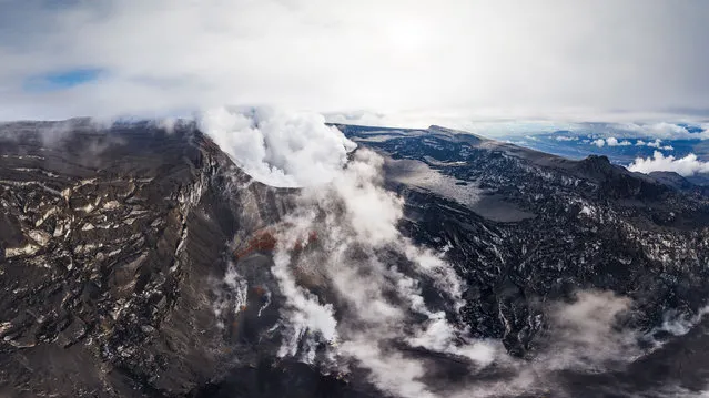 Eyjafjallajokull Volcano, Iceland. (Photo by Airpano/Caters News)