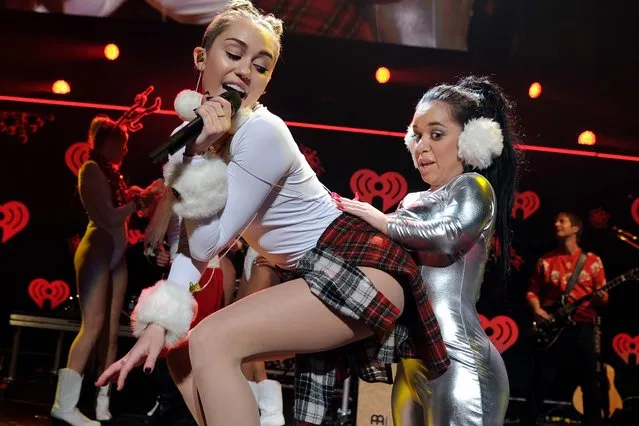 Miley Cyrus performs onstage during Y100's Jingle Ball 2013 Presented by Jam Audio Collection at BB&T Center on December 20, 2013 in Miami, Florida. (Photo by Larry Marano/Getty Images for Clear Channel)