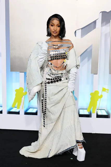 Jamaican musical artist Shenseea attends the 2022 MTV VMAs at Prudential Center on August 28, 2022 in Newark, New Jersey. (Photo by Dia Dipasupil/Getty Images)