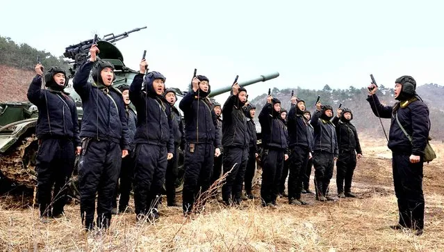 North Korean soldiers attend military drills in this picture released on March 20, 2013. KCNA said this picture was taken on March 20, 2013. (Photo by Reuters/KCNA)