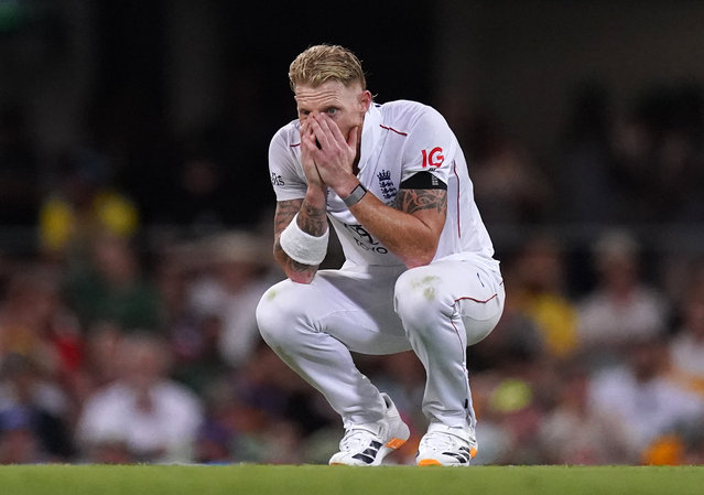 England's Ben Stokes looks dejected on day two of the second NRMA Insurance Ashes Series 2025 test at The Gabba, Brisbane, Australia on Friday, December 5, 2025. (Photo by Robbie Stephenson/PA Images via Getty Images)