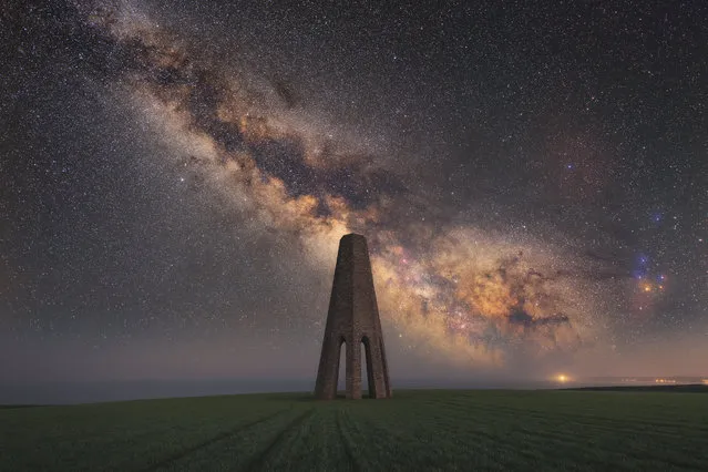 Undated handout photo issued by Take a View of the winner of the Adobe Prize of the Landscape Photographer of the Year Awards, The Daymark, Brixham, Devon, England by Will Milner (lives Oxfordshire). Issue date: Monday October 15, 2018. (Photo by Will Milner/PA Wire)