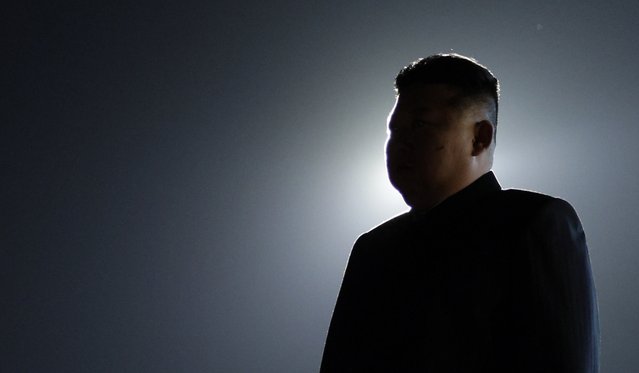 North Korean leader Kim Jong Un waits for arrival of Russian President Vladimir Putin at the airport of Pyongyang, North Korea, 18 June 2024. Russian President Vladimir Putin is on his two days official visit to North Korea. (Photo by Gavriil Grigorov/EPA/EFE)