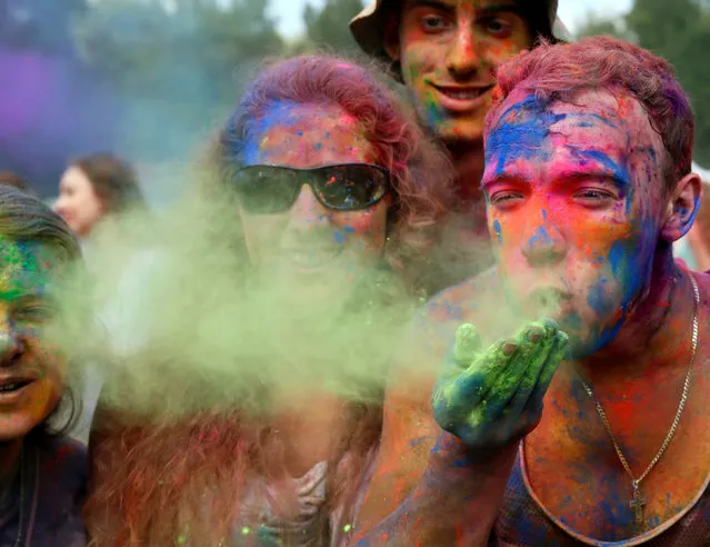 Youth take part in the Festival of Colours in Kiev, Ukraine, June 25, 2016. (Photo by Valentyn Ogirenko/Reuters)