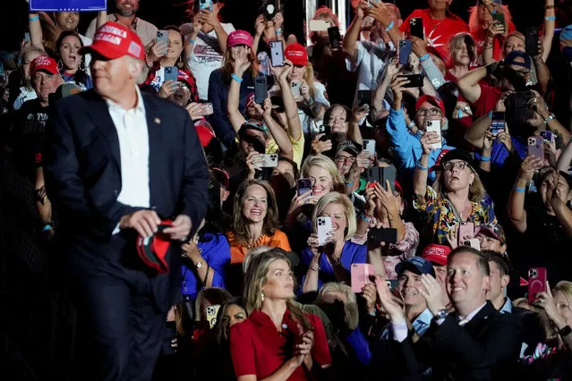 Former U.S. President Donald Trump holds a rally in Robstown, Texas, U.S., October 22, 2022. (Photo by Go Nakamura/Reuters)