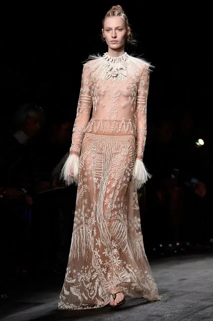 A model walks the runway during the Valentino show as part of the Paris Fashion Week Womenswear Spring/Summer 2016 on October 6, 2015 in Paris, France. (Photo by Pascal Le Segretain/Getty Images)