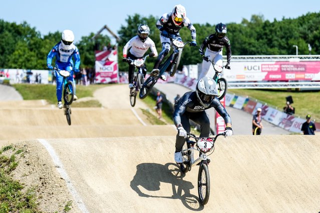 Sylvain Andre of France competes in the Men's Elite First Round during Round 3 of the 2025 UCI BMX Racing World Cup at Sportcentrum Papendal on June 21, 2025 in Arnhem, Netherlands. (Photo by Rene Nijhuis/MB Media/Getty Images)