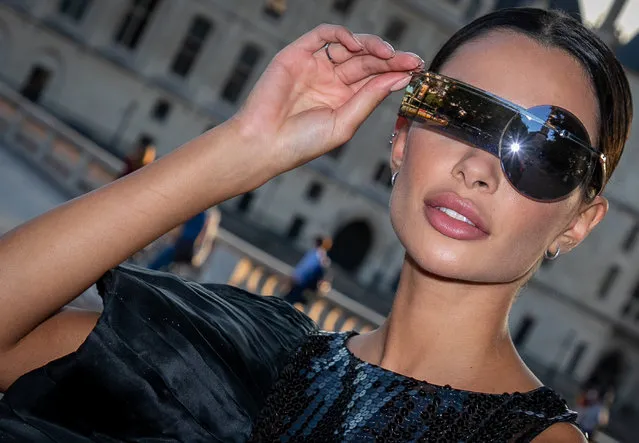 Model Joana Sanz is spotted ahead the “House of Cardin” special screening at Theatre du Chatelet on September 21, 2020 in Paris, France. (Photo by Marc Piasecki/Getty Images For Safilo)