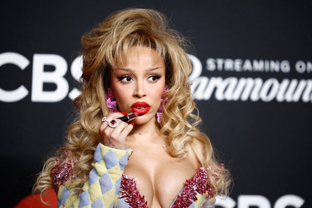 American rapper Doja Cat poses on the red carpet at the 2025 MTV Video Music Awards in Elmont, New York, U.S., September 7, 2025. (Photo by Kylie Cooper/Reuters)