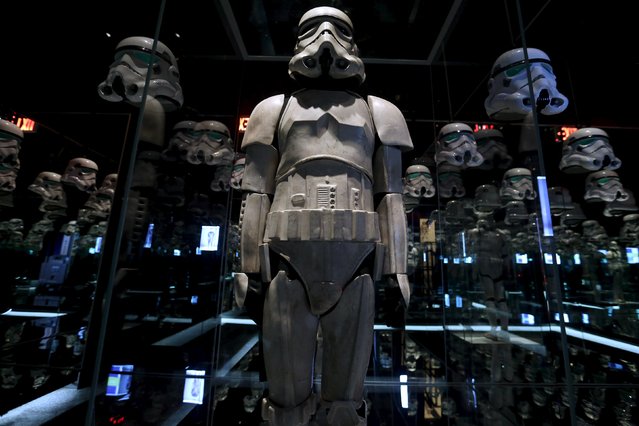 A Stormtrooper costume used in Star Wars movies is pictured at the Discovery Store Times Square in the Manhattan borough of New York November 11, 2015. (Photo by Carlo Allegri/Reuters)