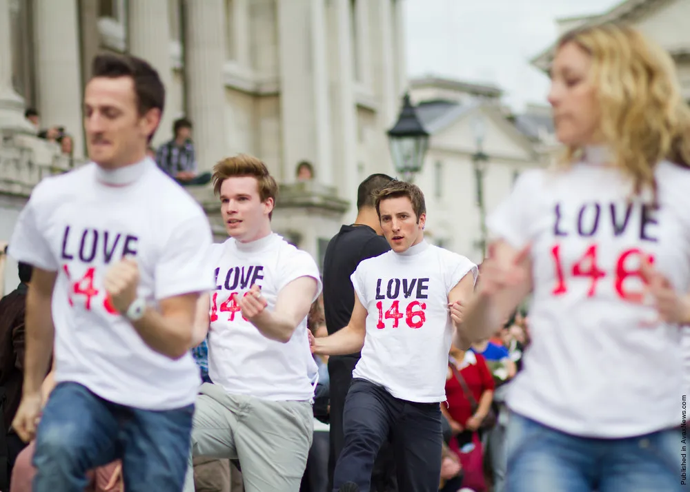 146 West End Stars Hold A Flashmob In Trafalgar Square. Part II