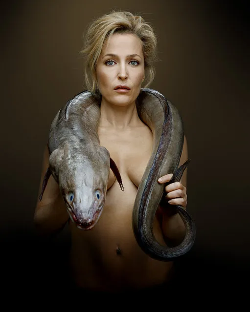 “Fish Love” Project by Photographer Denis Rouvre. Gillian Anderson. (Photo by Denis Rouvre)