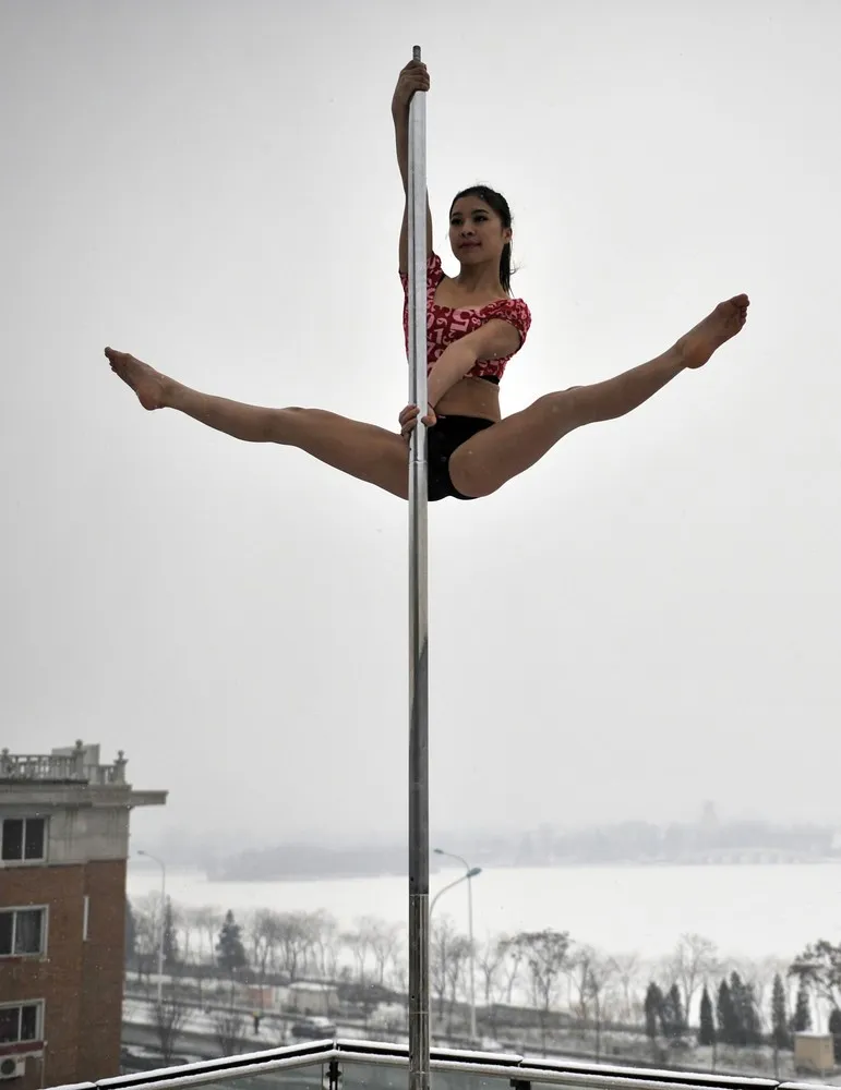 Pole Dancing in the Snow
