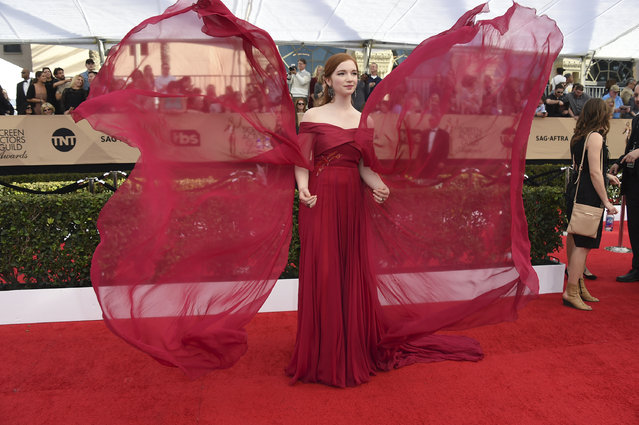 Annalise Basso arrives at the 23rd annual Screen Actors Guild Awards at the Shrine Auditorium & Expo Hall on Sunday, January 29, 2017, in Los Angeles. (Photo by Jordan Strauss/Invision/AP Photo)