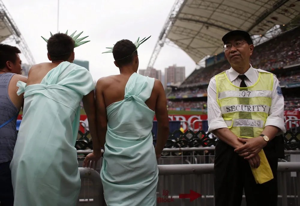 Fans on the Hong Kong Sevens Rugby Tournament