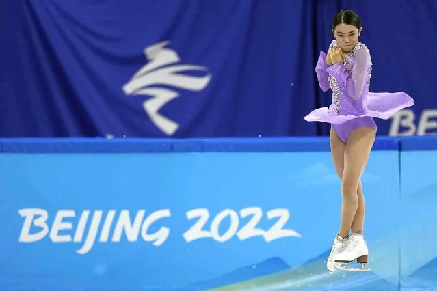 Karen Chen, of the United States, competes in the women's free skate program during the figure skating competition at the 2022 Winter Olympics, Thursday, February 17, 2022, in Beijing. (Photo by David J. Phillip/AP Photo)