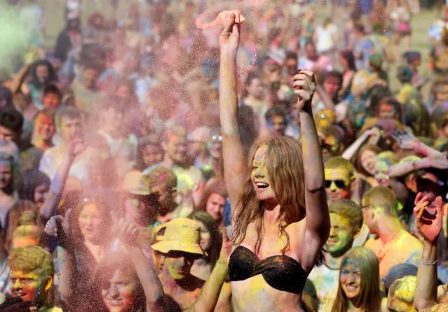 Youth take part in the Festival of Colours in Kiev, Ukraine, June 25, 2016. (Photo by Valentyn Ogirenko/Reuters)