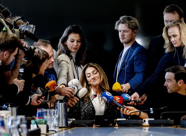Dilan Yeşilgöz-Zegerius, leader of the VVD party, attends a faction meeting after the Dutch elections in the Hague, Netherlands on November 23, 2023. (Photo by Hollandse Hoogte/Rex Features/Shutterstock)