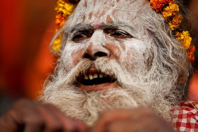 A Hindu holy man, or sadhu, takes part in a procession ahead of the Shivaratri festival at the premises of Pashupatinath Temple in Kathmandu, Nepal on February 24, 2025. (Photo by Navesh Chitrakar/Reuters)