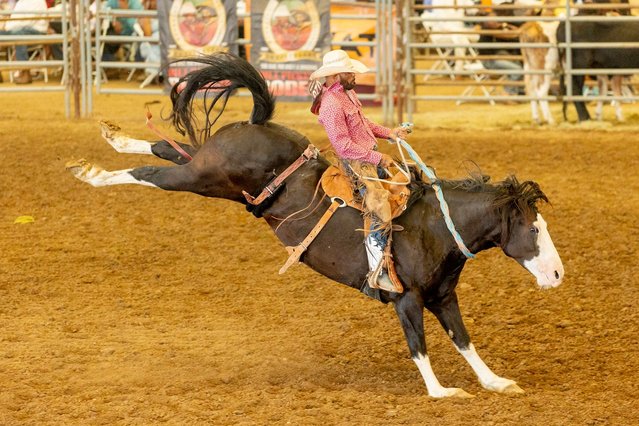A cowboy is seen at the Bill Pickett Rodeo Soul Country Rodeo Weekend on July 20, 2025 in Los Angeles, California. (Photo by Emma McIntyre/Getty Images)