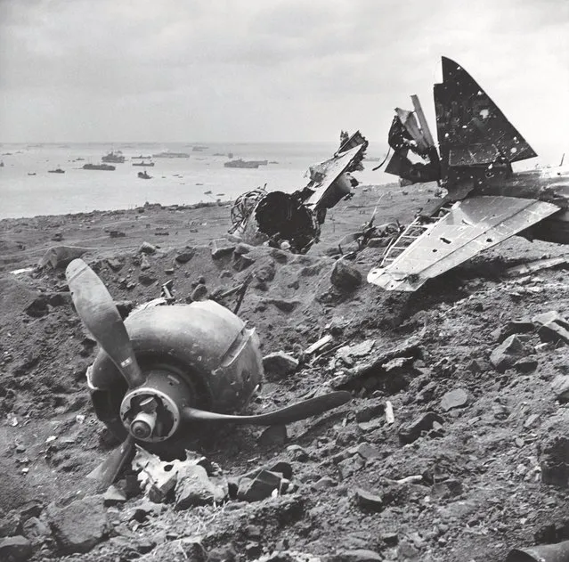 An exemplar of a bitter, grueling land battle, Iwo Jima also saw prodigious air and sea power brought to bear as American and Japanese troops clashed over control of the tiny Pacific island. American forces finally captured Iwo Jima – and its two strategic airfields – in late March, 1945. (Photo by W. Eugene Smith/Time & Life Pictures)