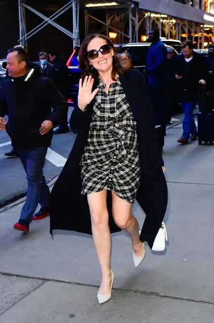 American actress and comedian Molly Shannon is seen outside “Good Morning America” on March 20, 2023 in New York City. (Photo by Raymond Hall/GC Images)