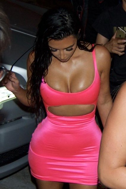 Family and celebrities arrive at Kylie Jenner's 21st birthday celebration at Craig's in West Hollywood, CA on August 9, 2018. Pictured: Kim Kardashian. (Photo by Splash News and Pictures)