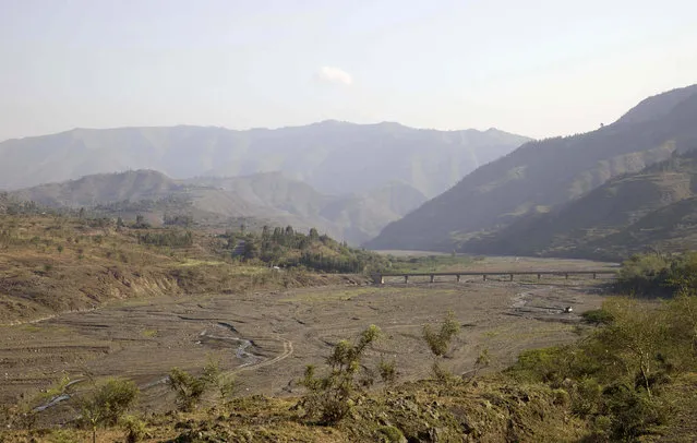 A general view shows a bridge constructed across a dried up river in Ethiopia's northern Amhara region. (Photo by Katy Migiro/Reuters)