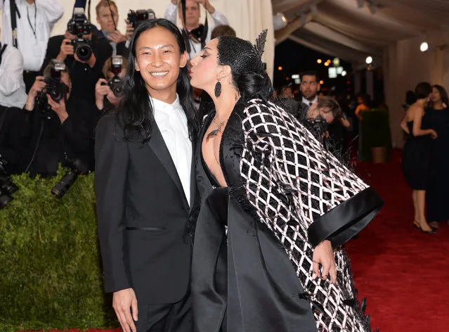 Alexander Wang and Lady Gaga arrives at The Metropolitan Museum of Art's Costume Institute benefit gala celebrating “China: Through the Looking Glass” on Monday, May 4, 2015, in New York. (Photo by Evan Agostini/Invision/AP Photo)