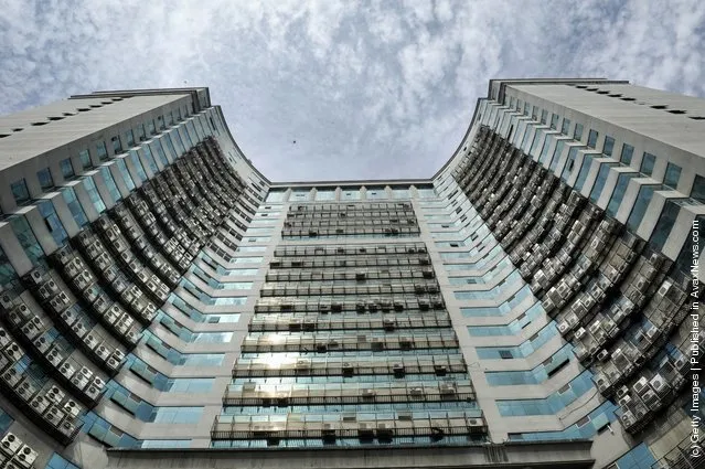 Wall Of Air Conditioners In Fuzhou