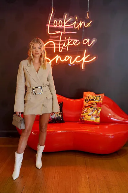 Sofia Richie attends The Cheetos House of Flamin’ Haute Style Bar Experience where Cheetos unveiled fan-inspired versions of the #CheetosFlaminHaute look at The House Of Flamin' Haute Runway Show during Fashion Week on September 07, 2019 in New York City. (Photo by Gonzalo Marroquin/Getty Images for Frito-Lay)