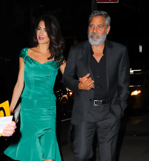George Clooney and Amal Clooney were spotted heading for dinner in NYC on October 1, 2019. (Photo by Mega Agency)