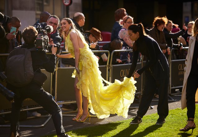 English actress Rose Ayling Ellis poses for a photo at The Olivier Awards 2023 at the Royal Albert Hall on April 02, 2023 in London, England. (Photo by David Levene/The Guardian)