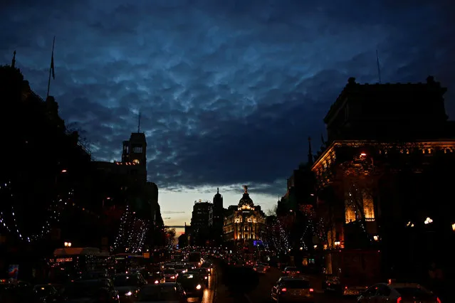 Christmas lights are seen in Madrid, Spain December 21, 2016. (Photo by Juan Medina/Reuters)