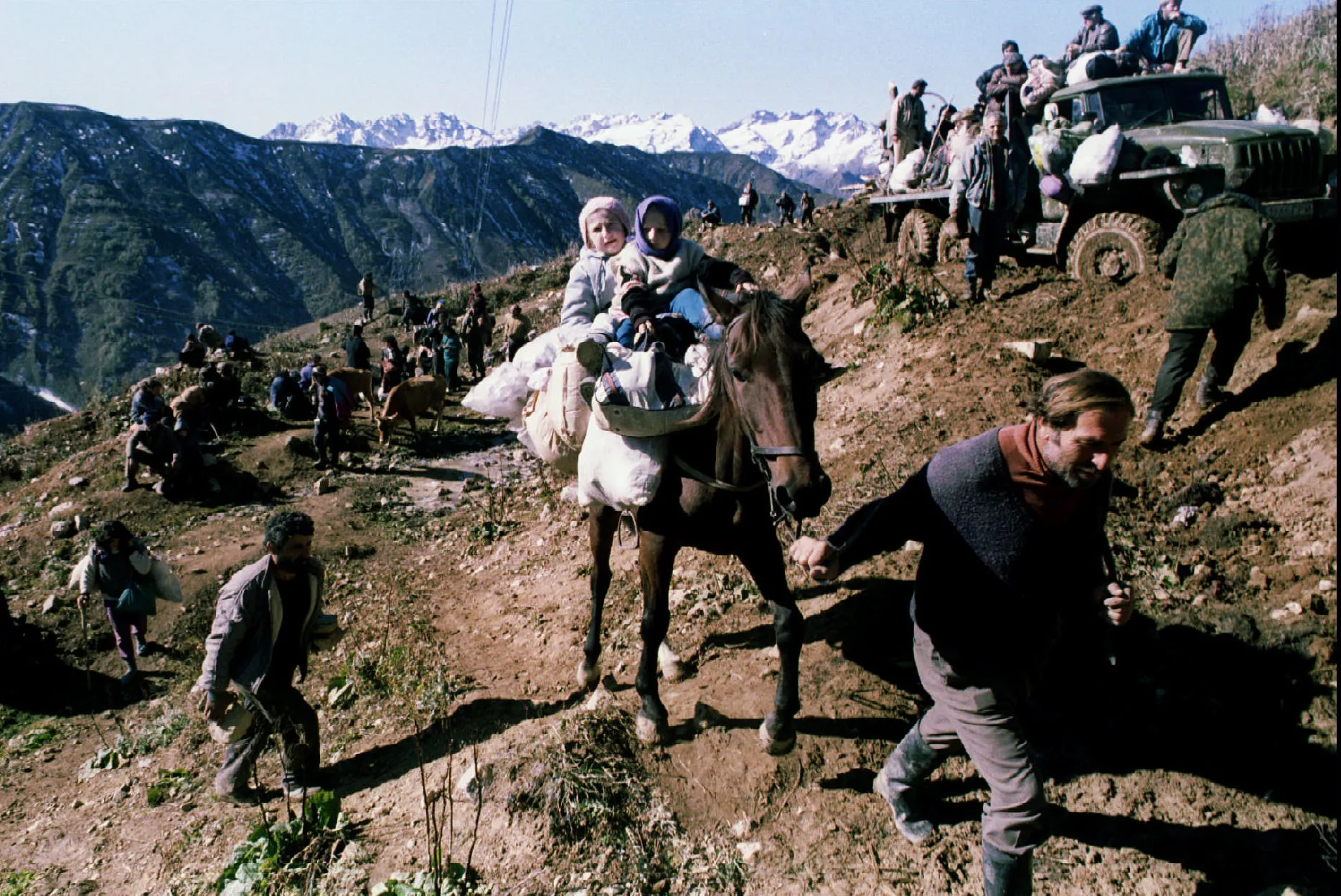Абхазские видео. Беженцы Абхазия Грузия 1992-1993.