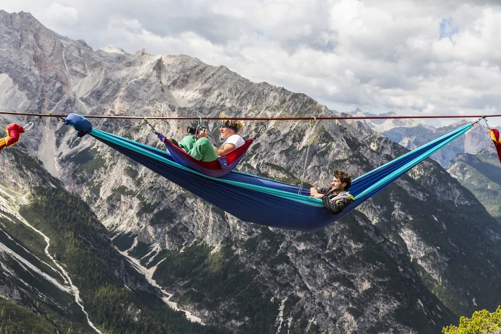 Highline Festival in Monte Piana: Hammocks Miles above Ground