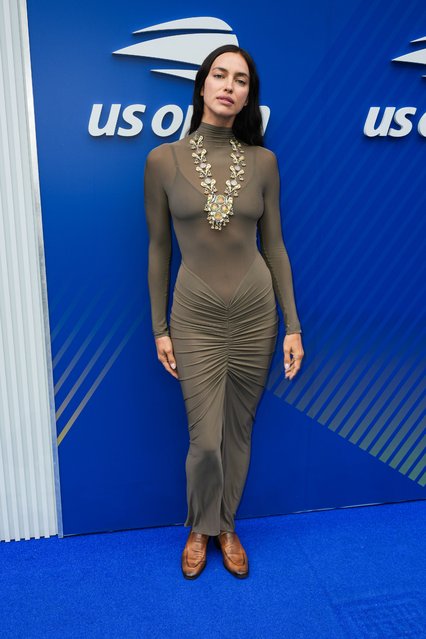 Russian fashion model Irina Shayk attends the US Open Tennis Championship at the USTA Billie Jean King National Tennis Center on September 07, 2025 in New York City. (Photo by John Nacion/Getty Images)