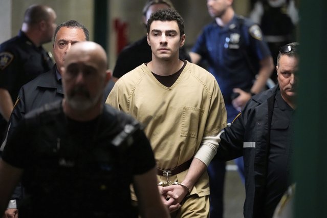 Luigi Mangione is escorted into Manhattan state court in New York, Tuesday, September 16, 2025. (Photo by Seth Wenig/AP Photo)
