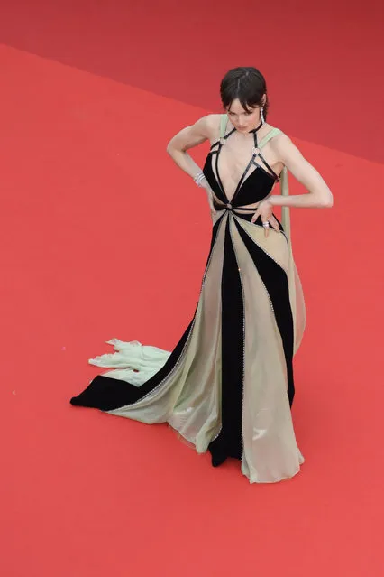 Russian-born German actress Emilia Schüle attends the “Jeanne du Barry” Screening & opening ceremony red carpet at the 76th annual Cannes film festival at Palais des Festivals on May 16, 2023 in Cannes, France. (Photo by Kristy Sparow/Getty Images)