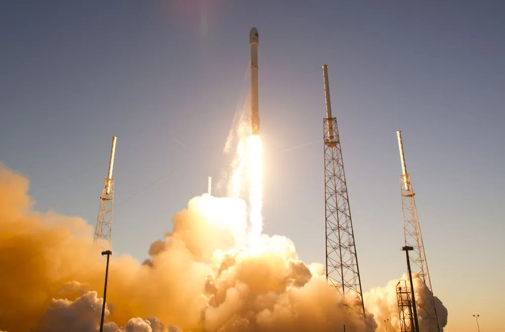 SpaceX Launches Falcon 9 Rocket into Space