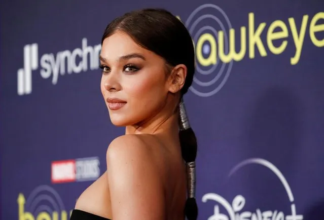 American actress Hailee Steinfeld poses for a picture during the premiere of the television series Hawkeye at El Capitan theatre in Los Angeles, California, U.S. November 17, 2021. (Photo by Mario Anzuoni/Reuters)
