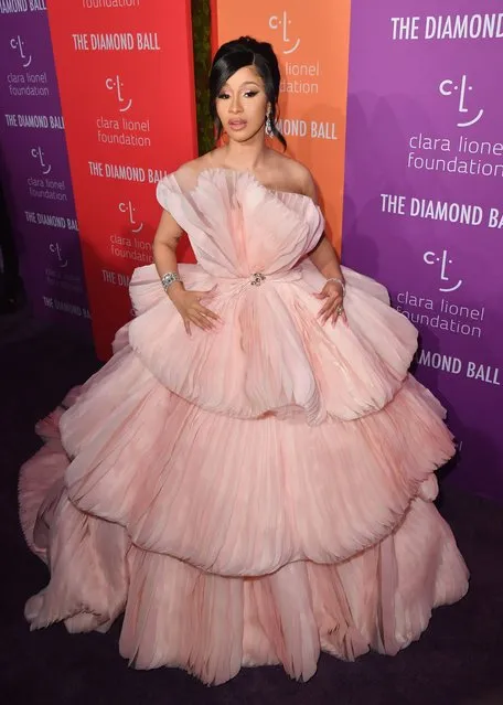 US rapper Cardi B arrives for Rihanna's 5th Annual Diamond Ball Benefitting The Clara Lionel Foundation at Cipriani Wall Street on September 12, 2019 in New York City. (Photo by Angela Weiss/AFP Photo)
