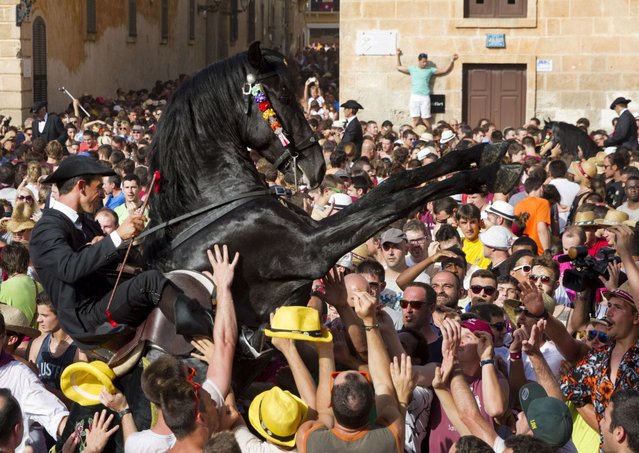Spectacular Fiesta of San Joan in Menorca. (Photo by Enrique Calvo/Reuters)