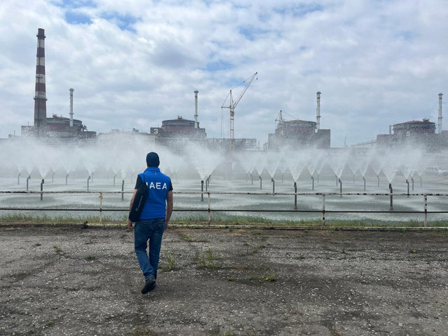 A view shows the Zaporizhzhia Nuclear Power Plant during the visit of the International Atomic Energy Agency (IAEA) expert mission in the course of Russia-Ukraine conflict outside Enerhodar in the Zaporizhzhia region, Russian-controlled Ukraine, June 15, 2023. (Photo by International Atomic Energy Agency/Handout via Reuters)