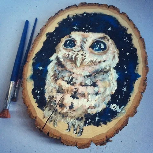 The Blind Owl with Stars Eyes