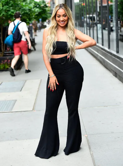 Actress La La Anthony is seen in Soho  on June 27, 2018 in New York City. (Photo by Raymond Hall/GC Images)
