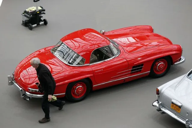 A Mercedes 300 SL is displayed on February 5, 2014 at the Grand Palais in Paris on the eve of an auction of luxury vintage cars. (Photo by Francois Guillot/AFP Photo)