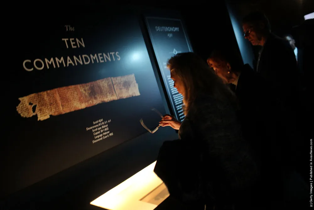 Oldest Parchment Of The Ten Commandments On Display In Times Square