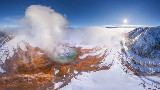 Yellowstone Supervolcano. (Photo by Airpano/Caters News)