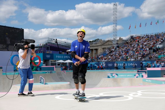 Andy Macdonald of Team Great Britain competes during the Mens Park Final on day twelve of the Olympic Games Paris 2024 at Place de la Concorde on August 7, 2024 in Paris, France. (Photo by Tom Jenkins/The Guardian)